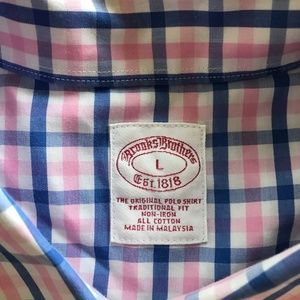 Brooks Brothers button down shirt, pink and blue